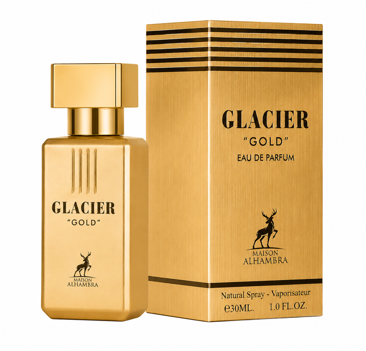 Maison Glacier Gold Eau de Parfum 30 ml pentru Bărbați – Parfum Lemnos Aromatic cu Citrice și Note Ambrate