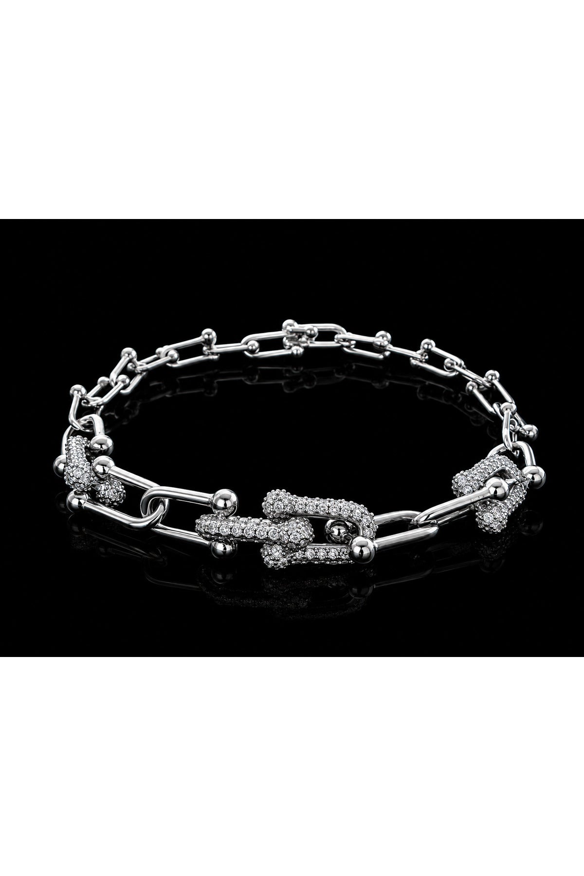 Brățară Damă din Argint 925 Model Tiff, 17 cm, 11.5 g, Zirconiu Premium, Elegantă