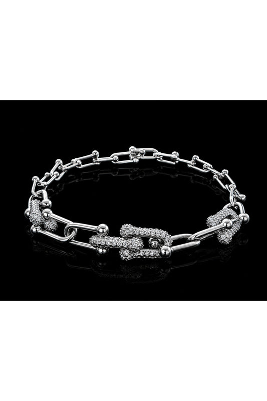 Brățară Damă din Argint 925 Model Tiff, 17 cm, 11.5 g, Zirconiu Premium, Elegantă