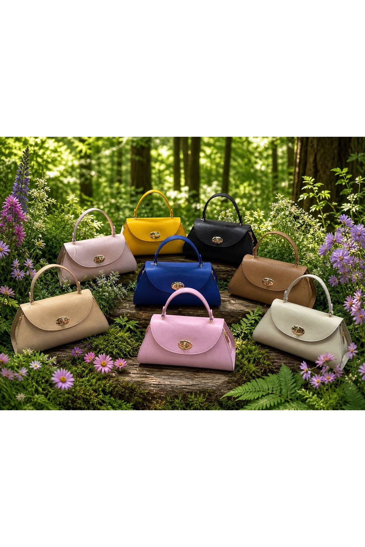 Pelle – Eleganza Bag Black-Geantă damă elegantă neagră, piele naturala, clasică, cu mâner și închidere metalică