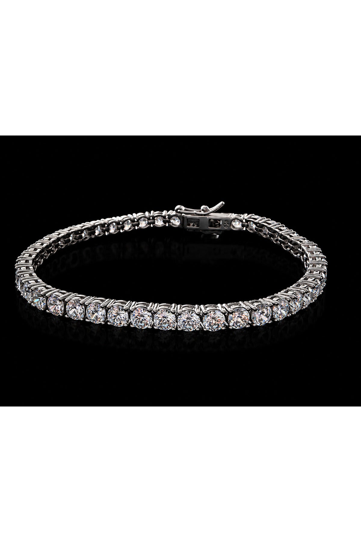 Brățară Tennis din Argint 925 Damă 3.5 mm, 17 cm, Zirconiu Premium, Închidere Box Clasp cu Siguranță
