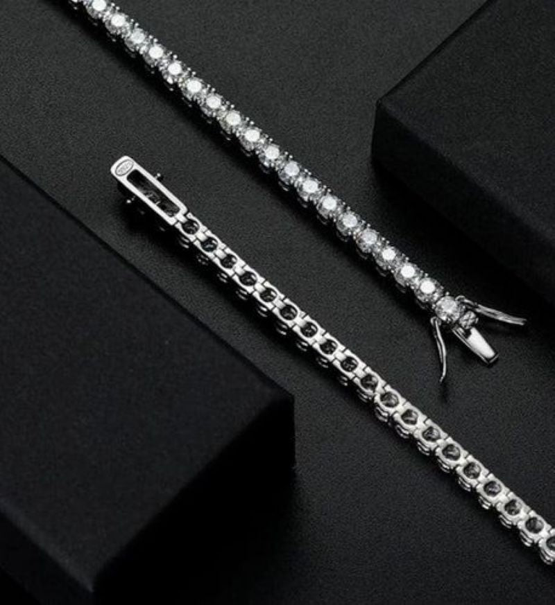 Brățară Tennis din Argint 925 Damă 3 mm, 17 cm, Zirconiu Premium, Elegantă, Cadou Femei